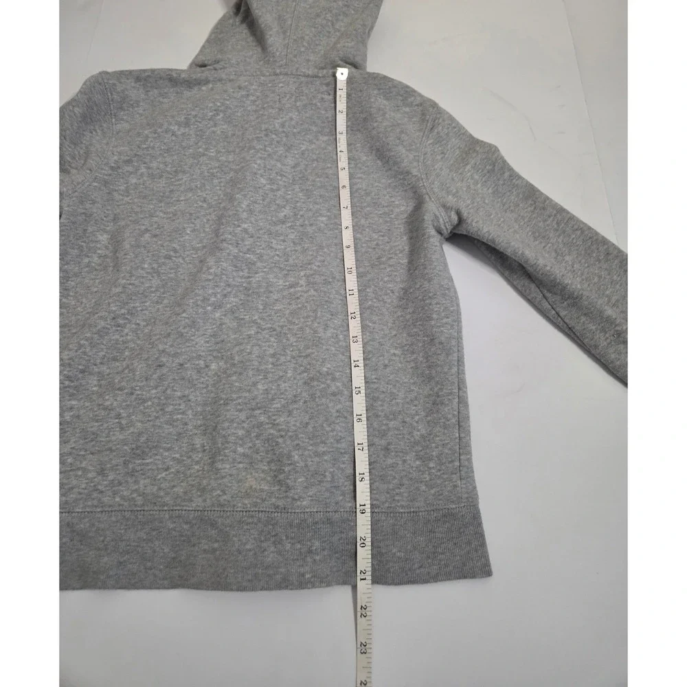 Gap Kids Girls‎ XXL 14-16 Heather Gray Pink Glitter Logo Full Zip Hoodie